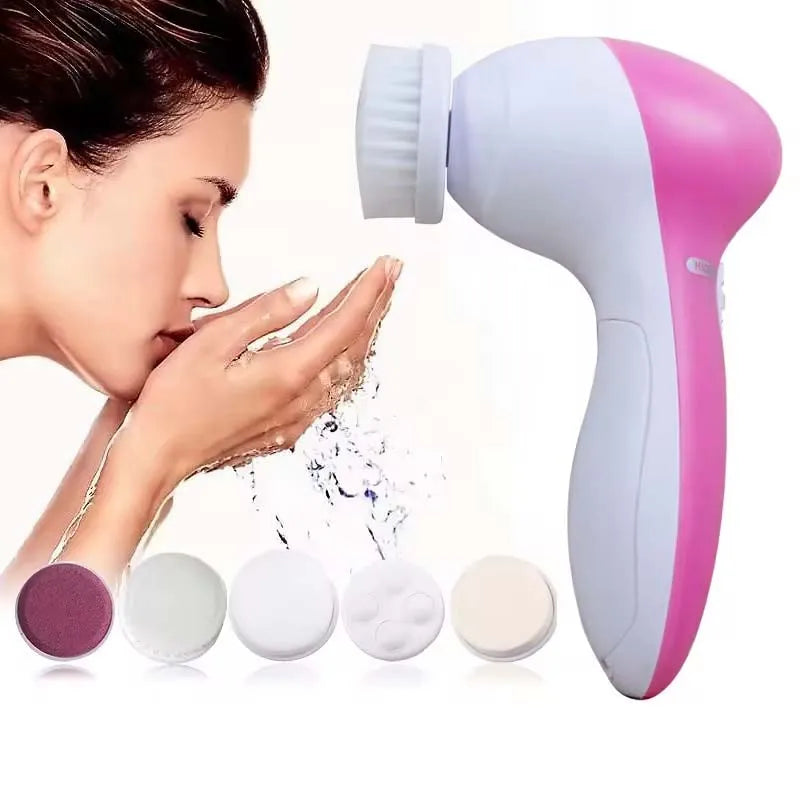 5 em 1 Escova e Massageador facial muntifunção
