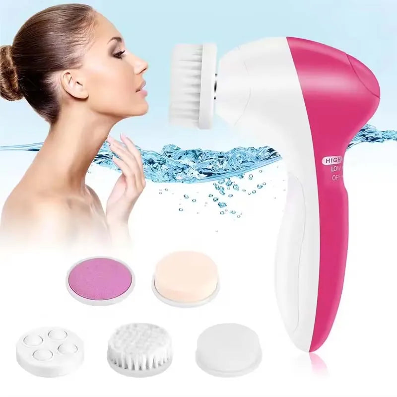 5 em 1 Escova e Massageador facial muntifunção