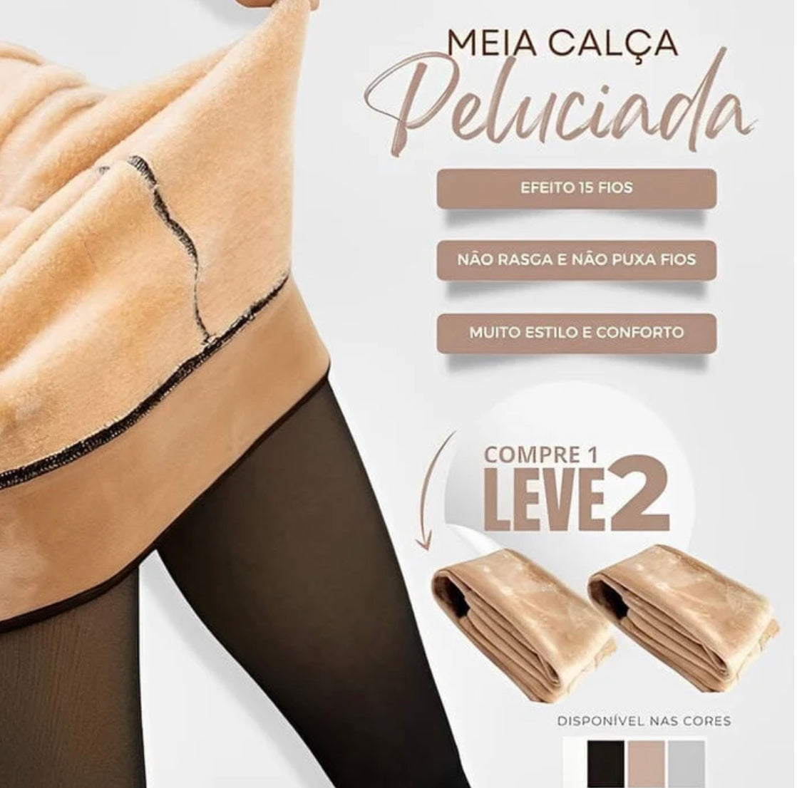 MEIA CALÇA TÉRMICA PELUCIADA ™ [PAGUE 1 & LEVE 2]✅