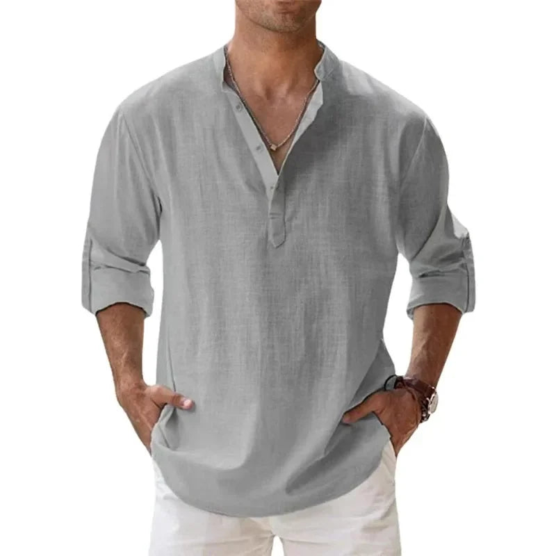 CAMISA DE LINHO RESORT MASCULINA ™ [PAGUE 1 & LEVE 2]✅