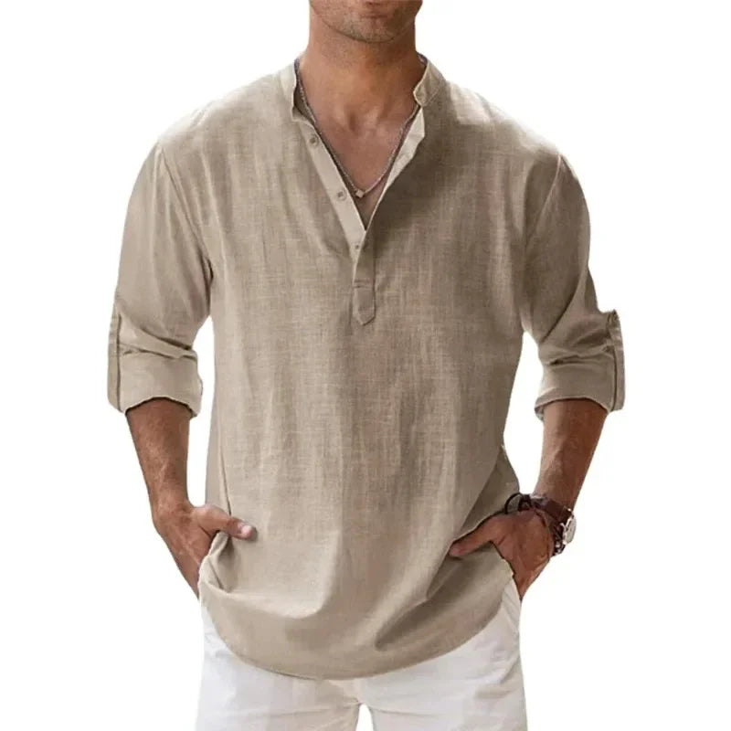 CAMISA DE LINHO RESORT MASCULINA ™ [PAGUE 1 & LEVE 2]✅